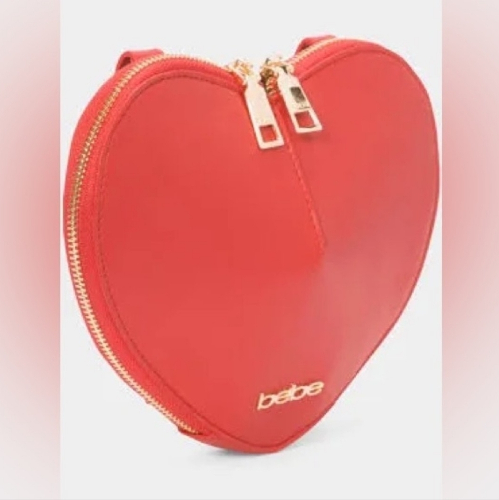 Bebe Red Heart Crossbody Bag #0007 - Picture 6 of 9
